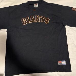 VINTAGE Y2K Nike MLB Genuine  San Francisco Giants Black Shirt Adult XL